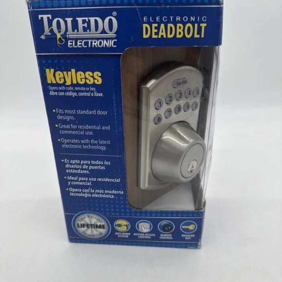 Toledo Deadbolt Keyless Combination Universal Stainless Steel Door Lock CV180E - Picture 2 of 7